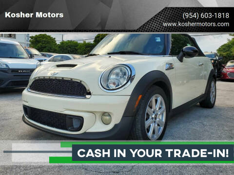 2014 MINI Convertible for sale at Kosher Motors in Hollywood FL