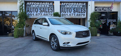 2013 Infiniti JX35 for sale at Affordable Imports Auto Sales in Murrieta CA