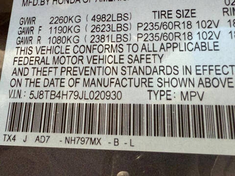 2018 Acura RDX w/Advance