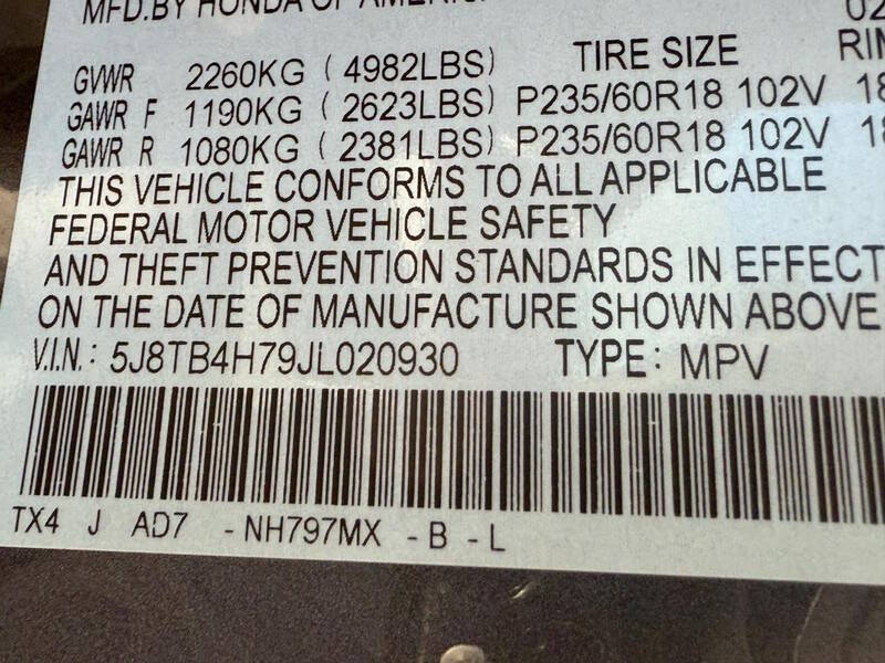 2018 Acura RDX w/Advance