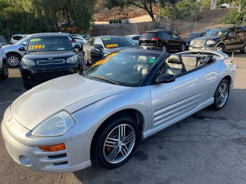 2005 Mitsubishi Eclipse Spyder for sale at 1 NATION AUTO GROUP in Vista CA