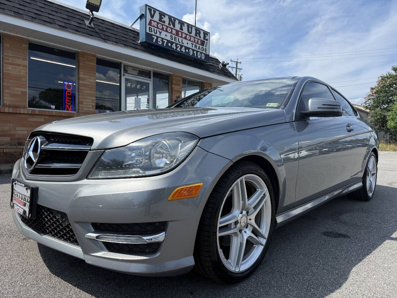 Palladium Silver Metallic 2015 Mercedes-Benz C-Class Coupe Rear-Wheel Drive 7-Speed Automatic