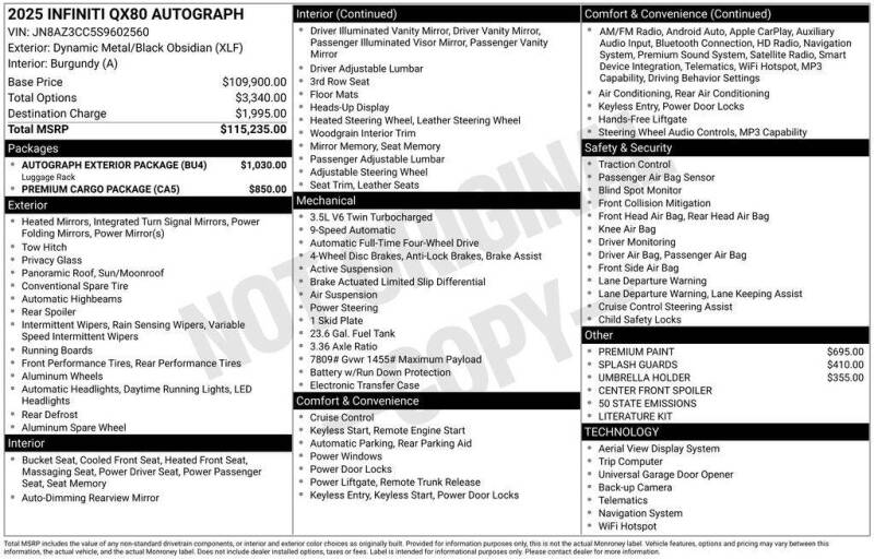 2025 Infiniti QX80 Autograph