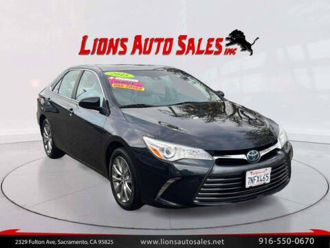 2015 Toyota Camry Hybrid for sale at LIONS AUTO SALES in Sacramento CA