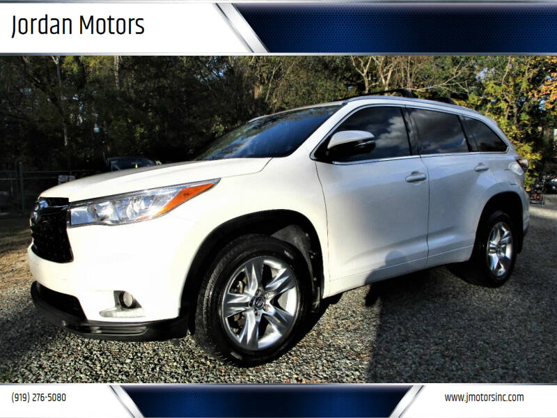 2016 Toyota Highlander for sale at Jordan Motors in Moncure NC