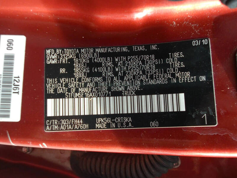 2010 Toyota Tundra Grade