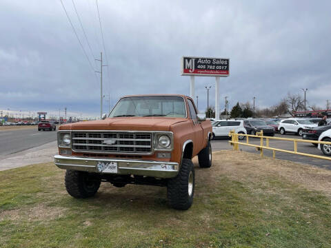 1978 Chevrolet K10 for sale at MJ AUTO SALES in Oklahoma City OK