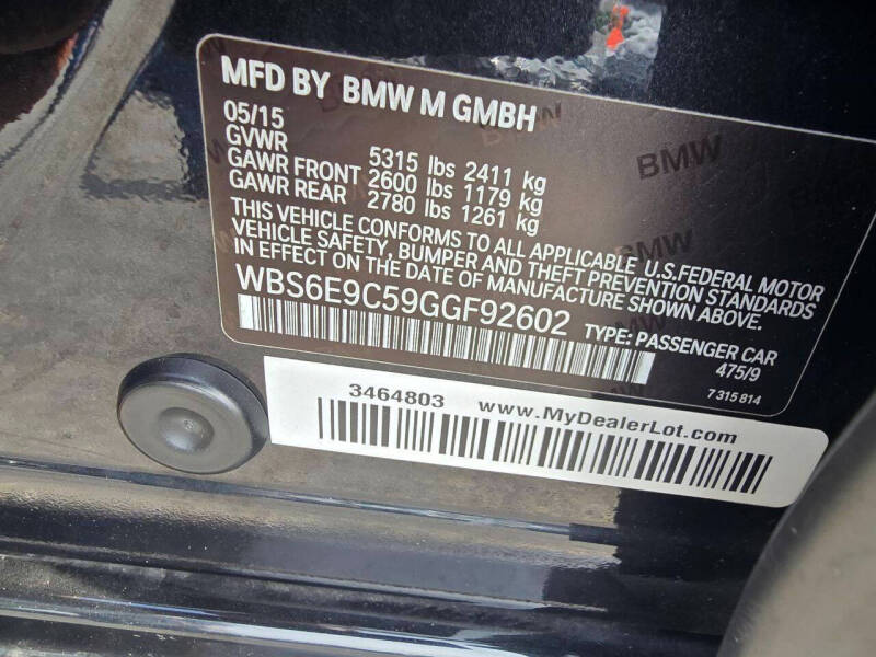 2016 BMW M6 Gran Coupe