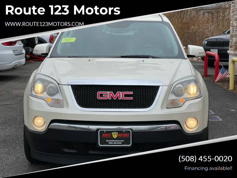 2012 GMC Acadia for sale at Route 123 Motors in Norton MA