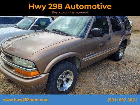 2002 Chevrolet Blazer for sale at Hwy 298 Automotive in Benton AR