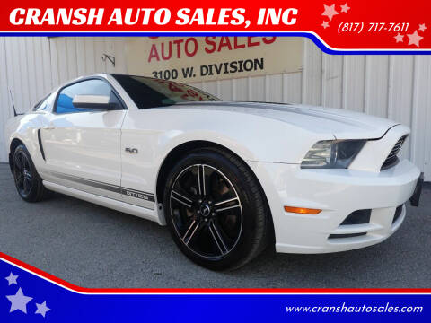 2013 Ford Mustang for sale at CRANSH AUTO SALES, INC in Arlington TX