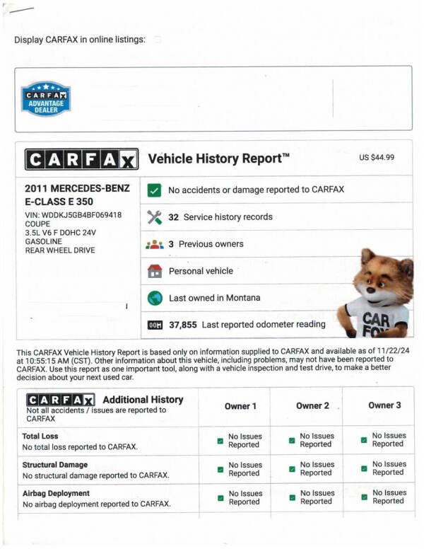 2011 Mercedes-Benz E350