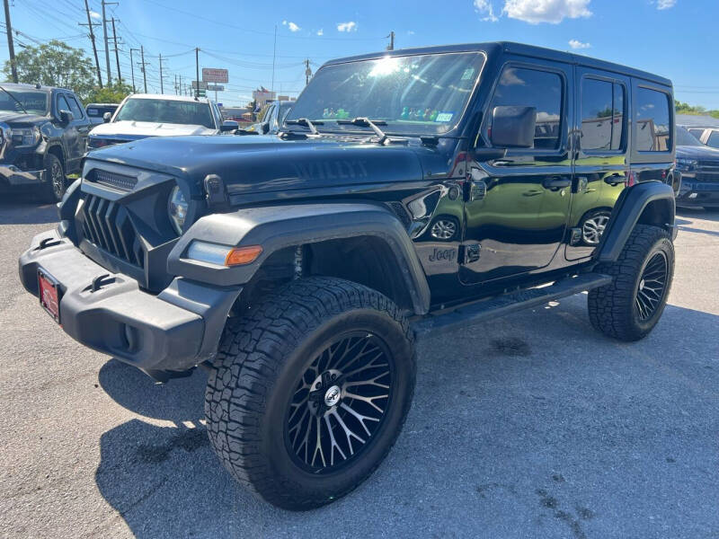 Used 2020 Jeep Wrangler Unlimited Willys with VIN 1C4HJXDG0LW216156 for sale in Garland, TX