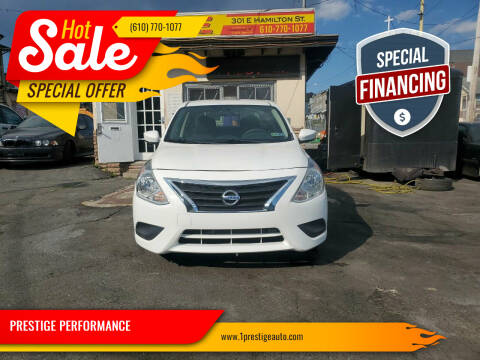 2017 Nissan Versa for sale at PRESTIGE PERFORMANCE in Allentown PA