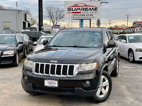 2012 Jeep Grand Cherokee for sale at Supreme Auto Sales in Chesapeake VA