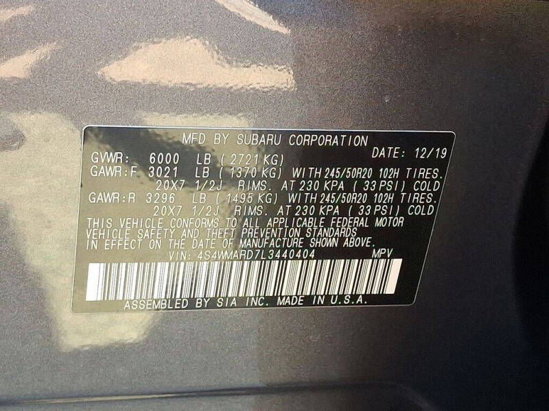 2020 Subaru Ascent Touring