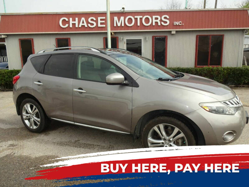 2010 Nissan Murano for sale at Chase Motors Inc in Stafford TX