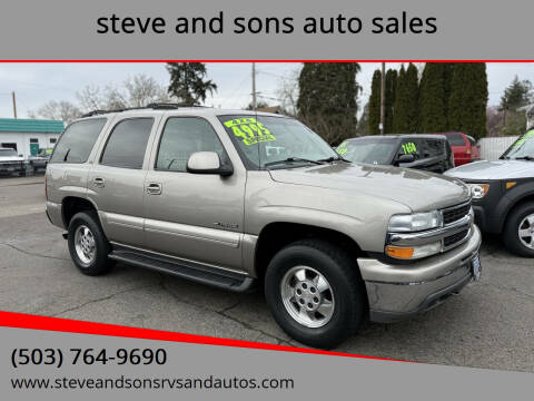 2001 Chevrolet Tahoe for sale at steve and sons auto sales - Steve & Sons Auto Sales 2 in Portland OR