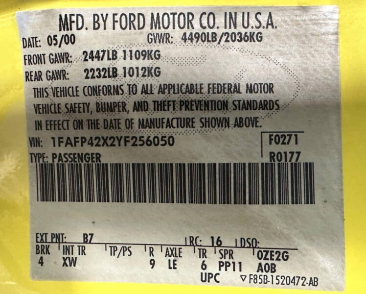 2000 Ford Mustang GT