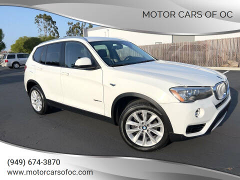 2017 BMW X3 for sale at Motor Cars of OC in Costa Mesa CA