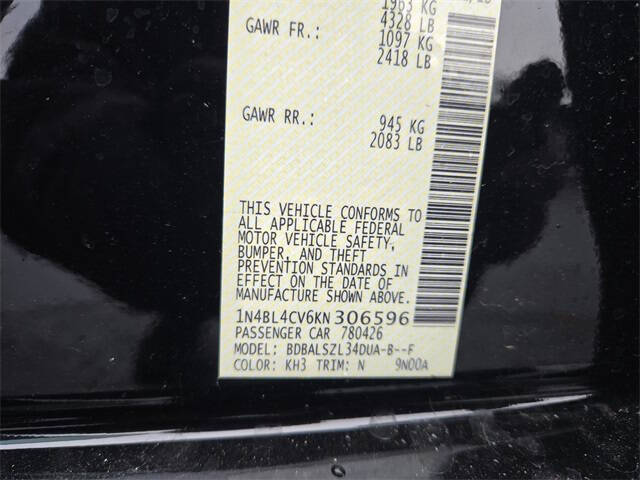 2019 Nissan Altima 2.5 SR