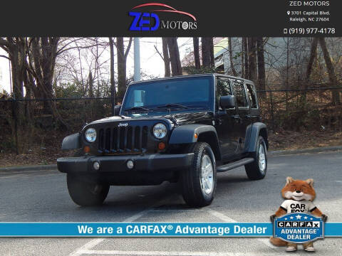 2010 Jeep Wrangler Unlimited for sale at Zed Motors in Raleigh NC