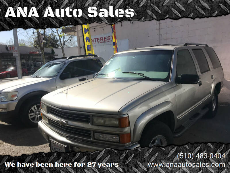 2000 Chevrolet Tahoe for sale at ANA Auto Sales in San Leandro CA
