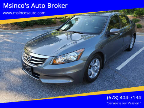 2011 Honda Accord for sale at Msinco's Auto Broker in Snellville GA