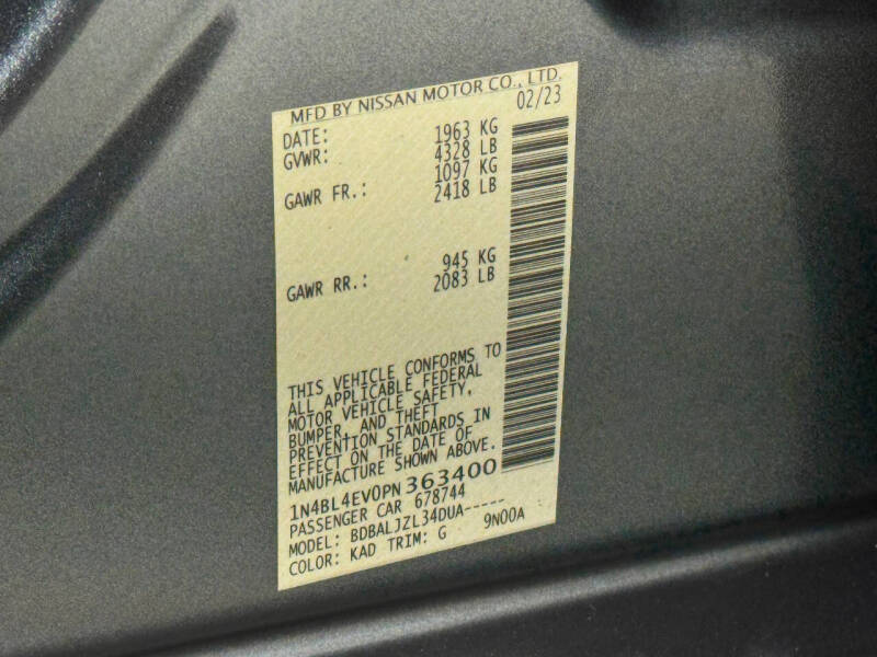 2023 Nissan Altima 2.5 SL