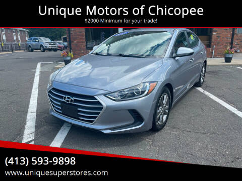 2017 Hyundai Elantra for sale at Unique Motors of Chicopee in Chicopee MA