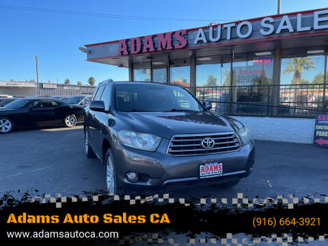 2008 Toyota Highlander for sale at Adams Auto Sales CA - Adams Auto Sales Sacramento in Sacramento CA