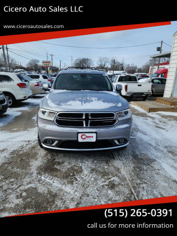 2015 Dodge Durango for sale at Cicero Auto Sales LLC in Des Moines IA