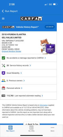 2018 Hyundai Elantra SEL