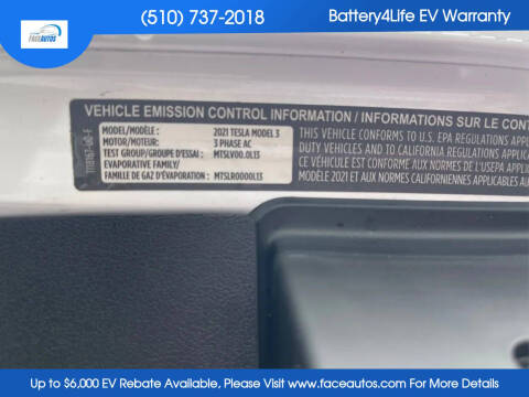 2021 Tesla Model 3 Standard Range Plus