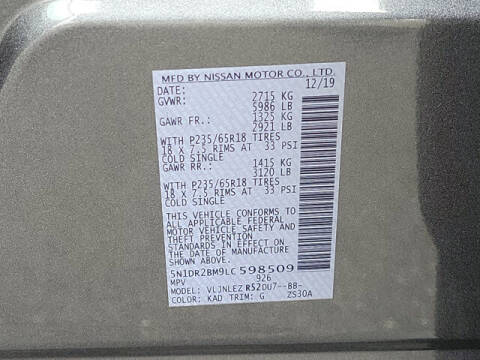 2020 Nissan Pathfinder SV