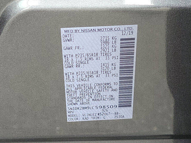 2020 Nissan Pathfinder SV