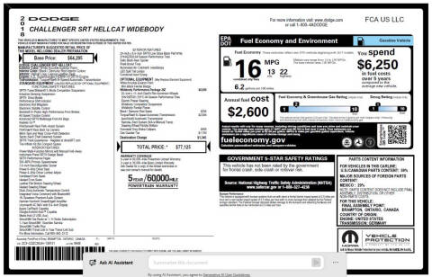 2018 Dodge Challenger SRT Hellcat