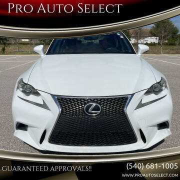 2014 Lexus IS 350 for sale at Pro Auto Select in Fredericksburg VA