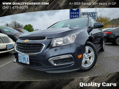 2015 Chevrolet Cruze for sale at Quality Cars in Grants Pass OR