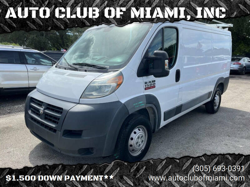 2017 RAM ProMaster for sale at AUTO CLUB OF MIAMI, INC in Miami FL