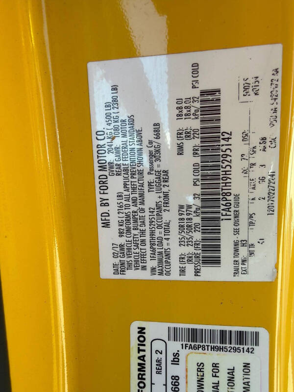 2017 Ford Mustang EcoBoost Premium