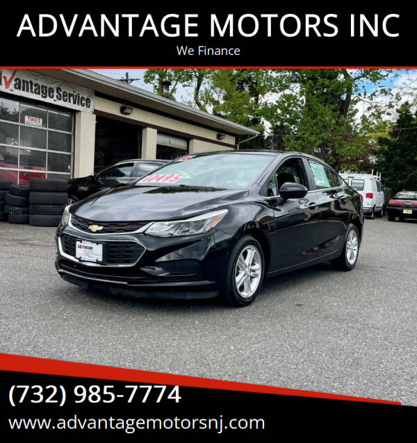 2016 Chevrolet Cruze for sale at ADVANTAGE MOTORS INC in Edison NJ