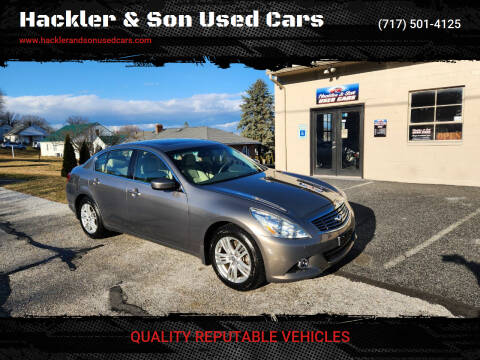 2012 Infiniti G37 Sedan for sale at Hackler & Son Used Cars in Red Lion PA
