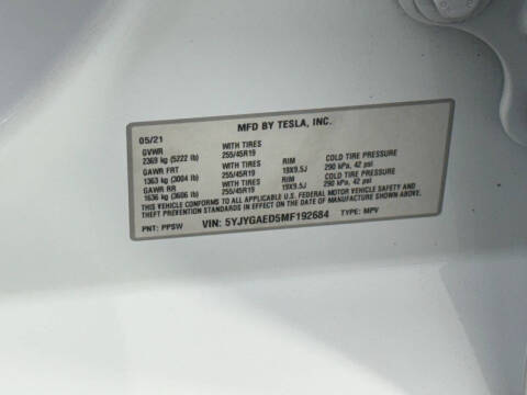 2021 Tesla Model Y Standard Range