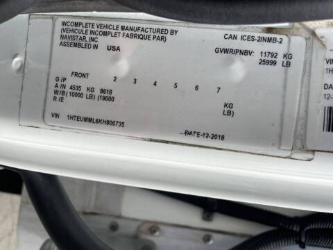 2019 International MV607