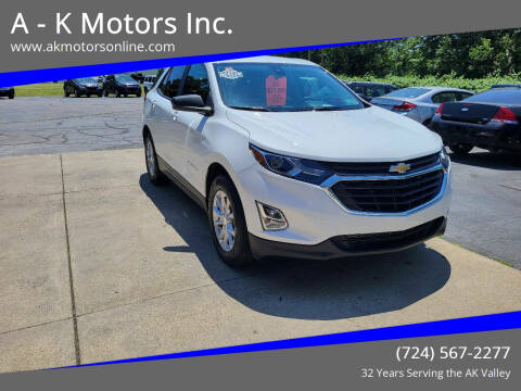 2021 Chevrolet Equinox for sale at A - K Motors Inc. in Vandergrift PA