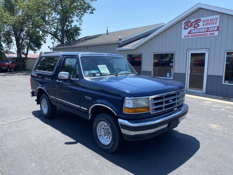 1992 Ford Bronco for sale at B & B Auto Sales in Brookings SD