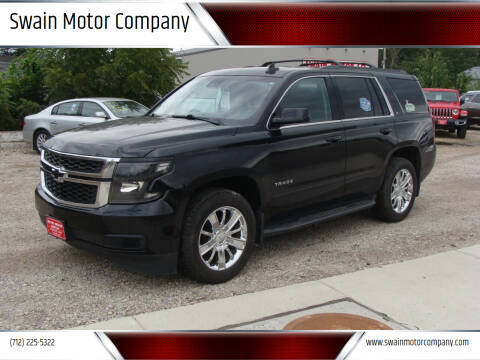 2017 Chevrolet Tahoe for sale at Swain Motor Company in Cherokee IA