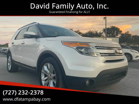 2013 Ford Explorer for sale at David Family Auto, Inc. in New Port Richey FL