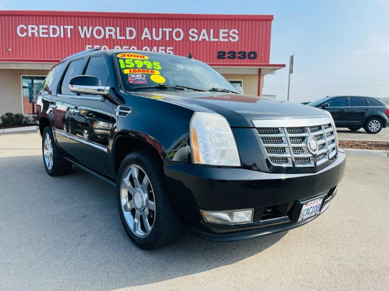 2008 Cadillac Escalade for sale at Credit World Auto Sales in Fresno CA